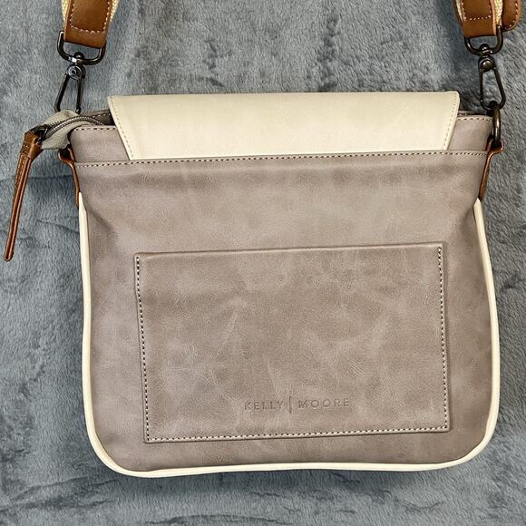 Kelly Moore Bag Luna 3.0 Vegan Leather Camera Messenger Beige Light Brown Cream - Picture 1 of 16